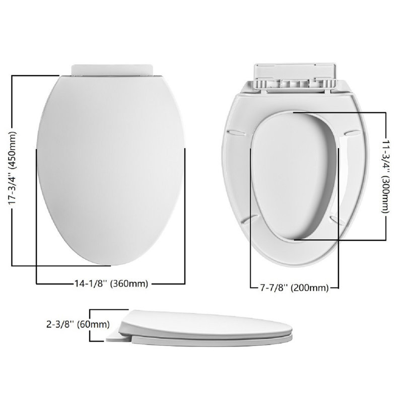 Winfield products Heavy Duty Plastic Elongated Toilet Seat Wayfair